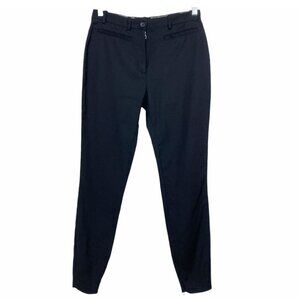 DOLCE & GABBANA WOMEN'S BLACK WOOL BLEND ANKLE ZIP TAPERED TROUSER PANTS - S